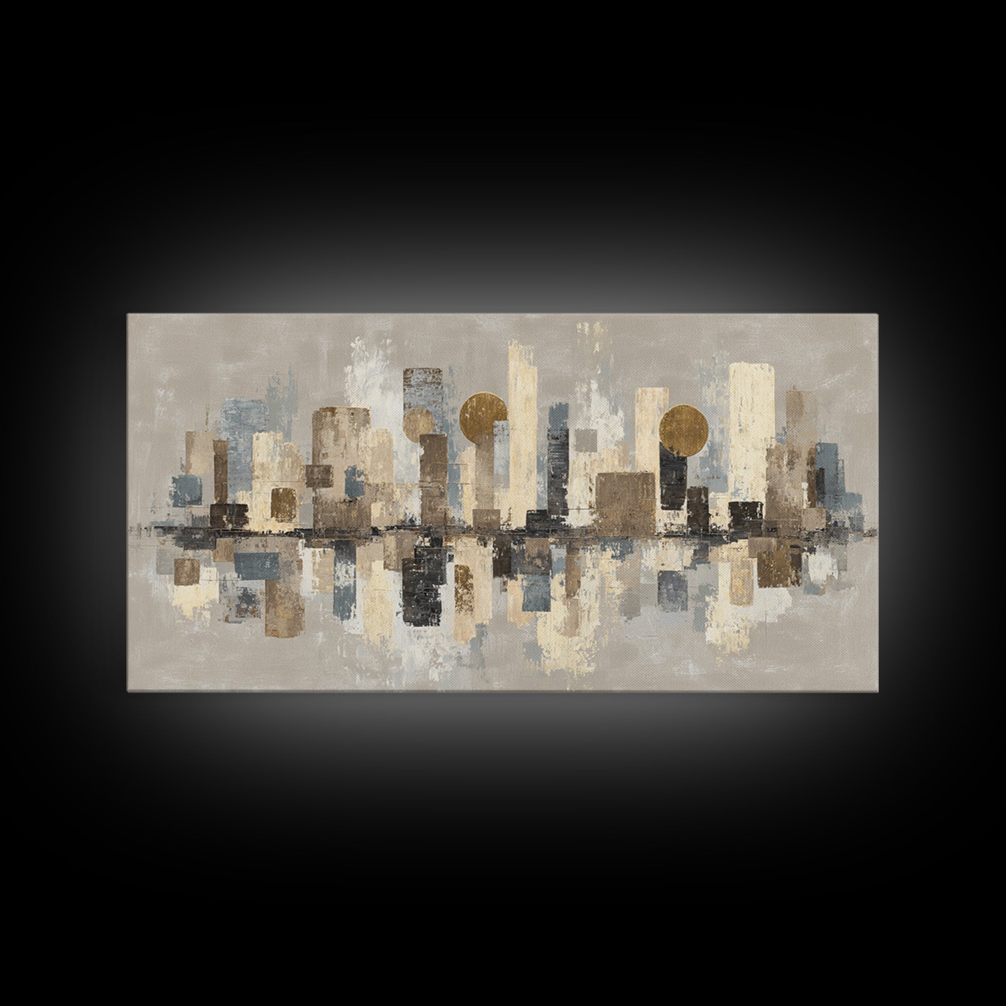 Large Neutral Texture Art for Professional Setting Canvas Print, Office Art, Contemporary Art, Office Decor, Fine Art, Focus, OFF-2x1-17