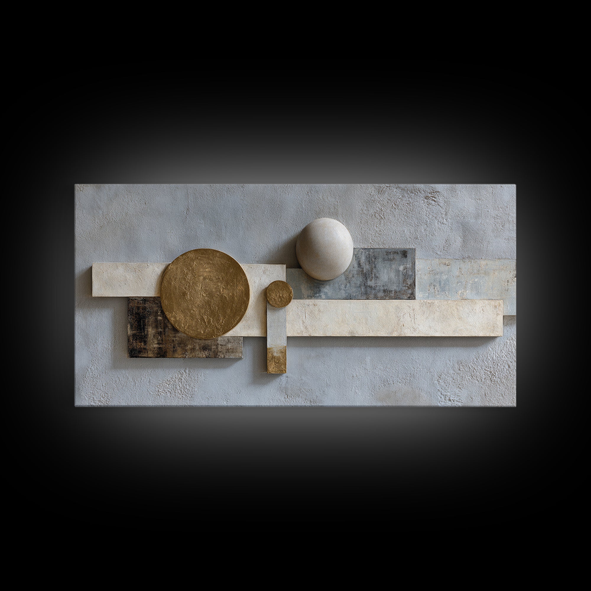 Balanced Stone Composition Framed Canvas Print, Office Art, Art Deco, Office Decor, Oil Painting, Focus, Bedroom Wall Art, OFF-2x1-92