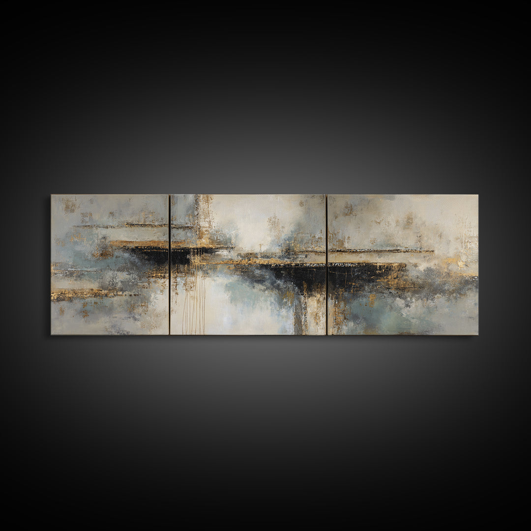 Monochrome Bridge Structure Canvas Print, Office Art, Digital Wall Art, Office Decor, Abstract Art, Focus, Dopamine Decor, OFF-3x1-26