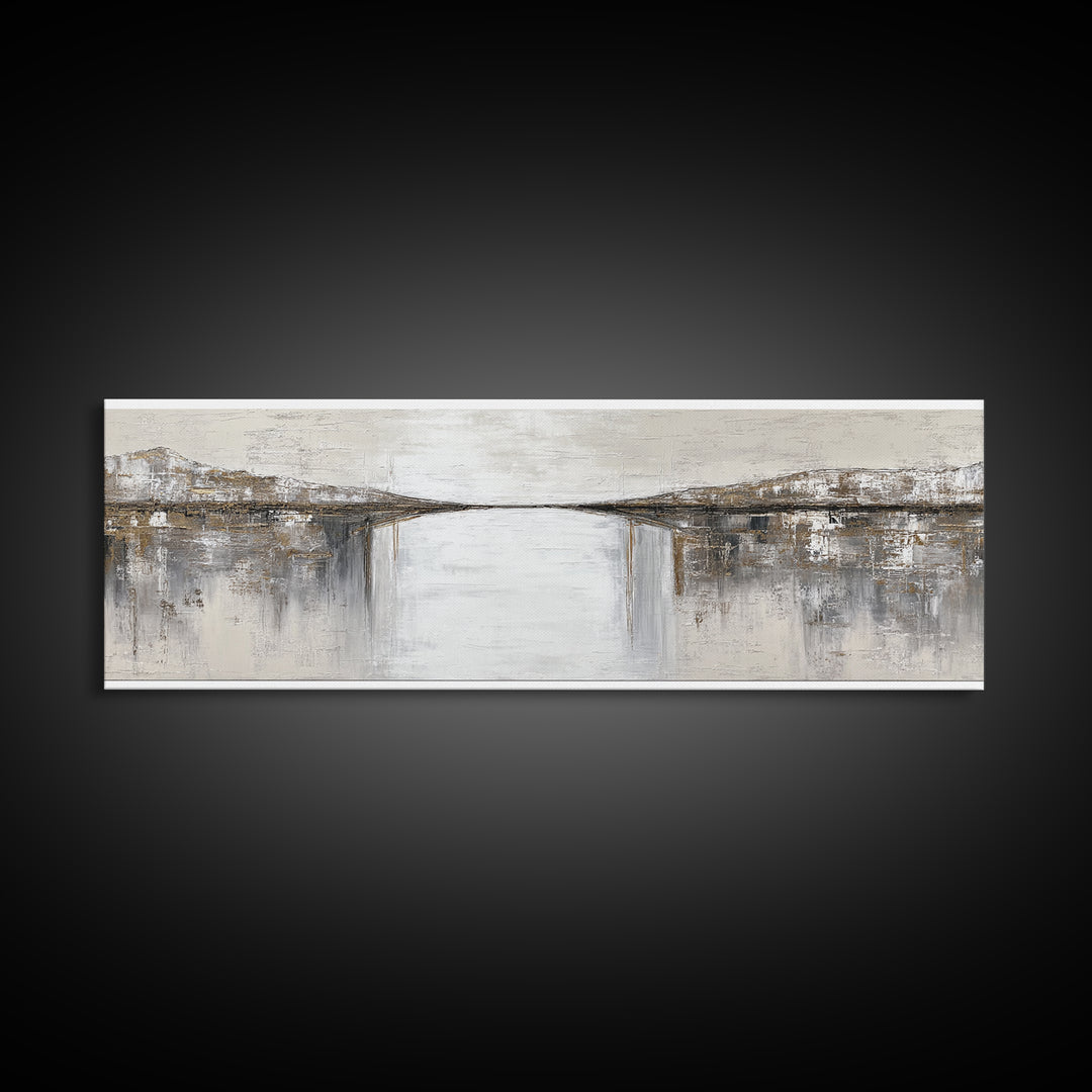 Monochrome Bridge Structure Framed Canvas Print, Office Art, Wall Prints, Office Decor, Fine Art, Focus, Cubicle Decor, OFF-3x1-74