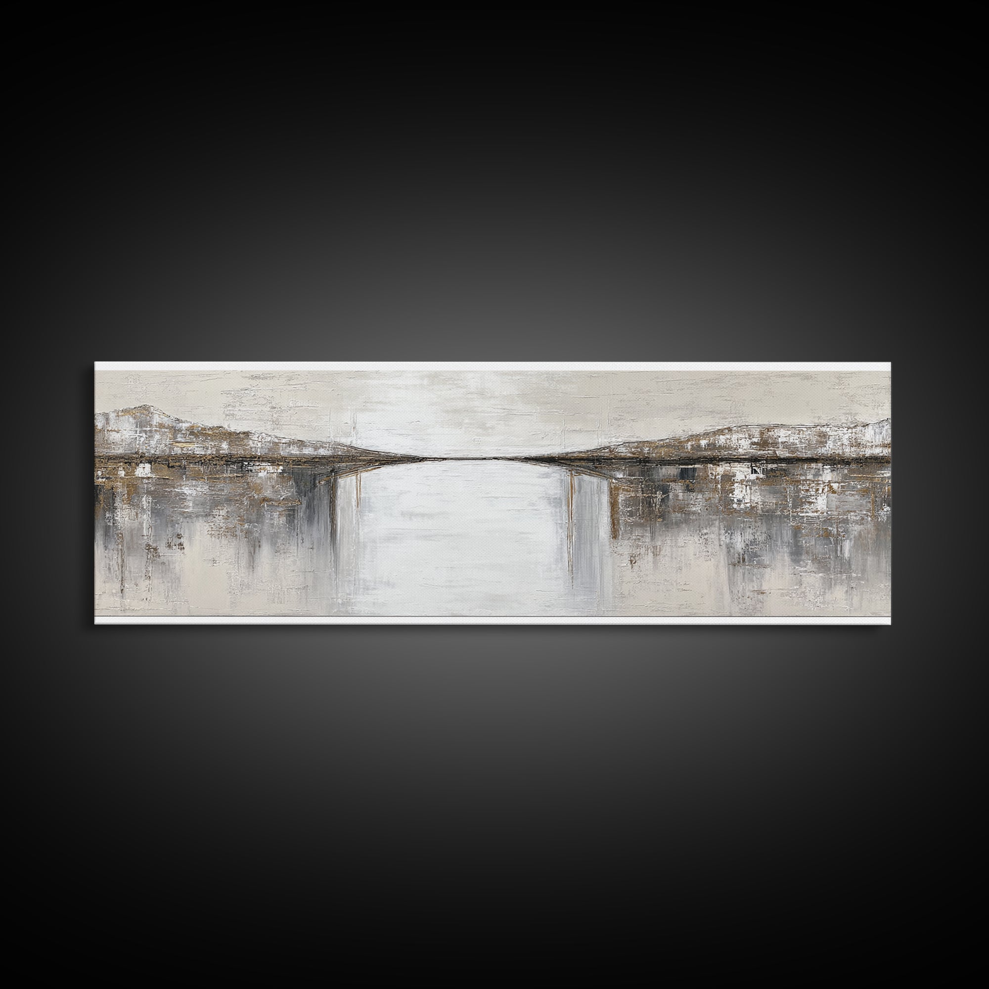 Monochrome Bridge Structure Framed Canvas Print, Office Art, Wall Prints, Office Decor, Fine Art, Focus, Cubicle Decor, OFF-3x1-74