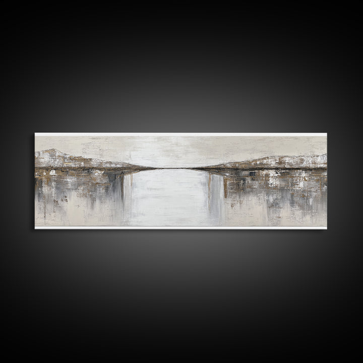 Monochrome Bridge Structure Framed Canvas Print, Office Art, Wall Prints, Office Decor, Fine Art, Focus, Cubicle Decor, OFF-3x1-74