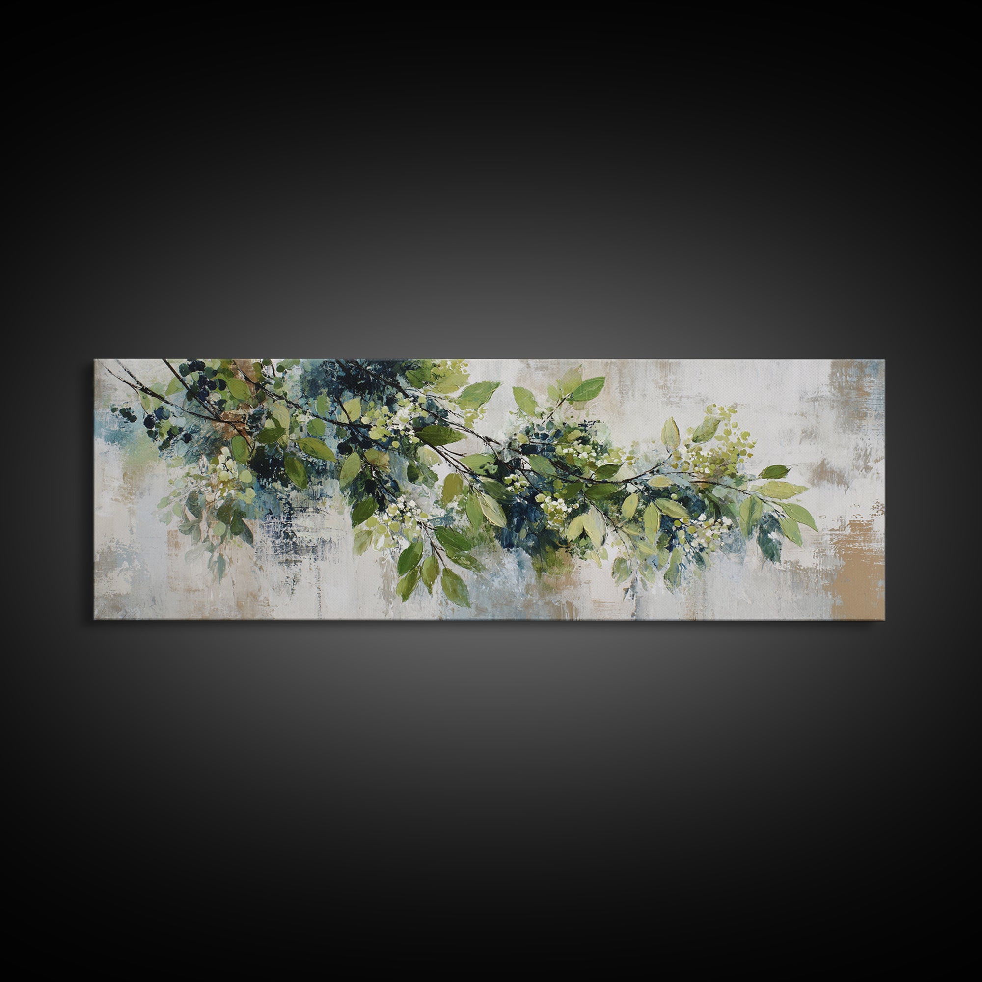 Modern Botanical Print Canvas Print, Office Art, Digital Art, Office Decor, Fine Art, Focus, Ai Art, Printable Art, OFF-3x1-92