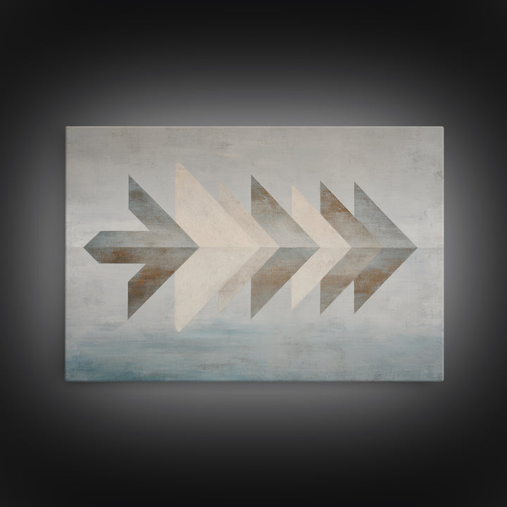 Subtle Motivational Symbol Using Arrows Without Text Canvas Print, Office Art, Cubicle Decor, Office Decor, Abstract Art, Focus, OFF-3x2-43