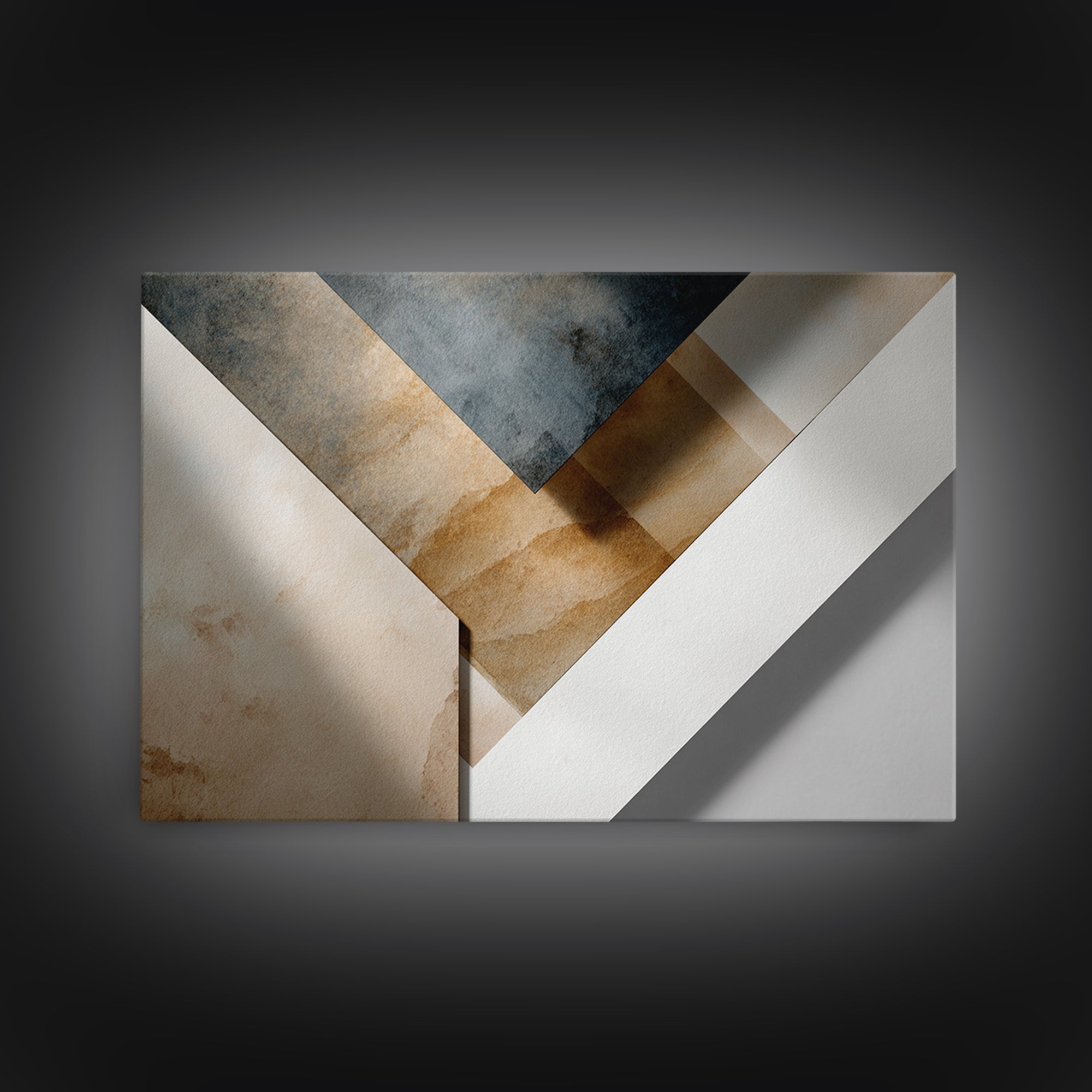Clean Abstract Geometry Framed Canvas Print, Office Art, Printable Art, Office Decor, Fine Art, Focus, Neutral Decor, OFF-3x2-5
