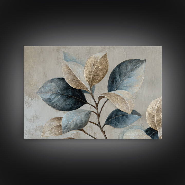 Desk Plant Botanical Closeup Canvas Print, Office Art, Neutral Decor, Office Decor, Oil Painting, Focus, Wall Art, Home Decor, OFF-3x2-68