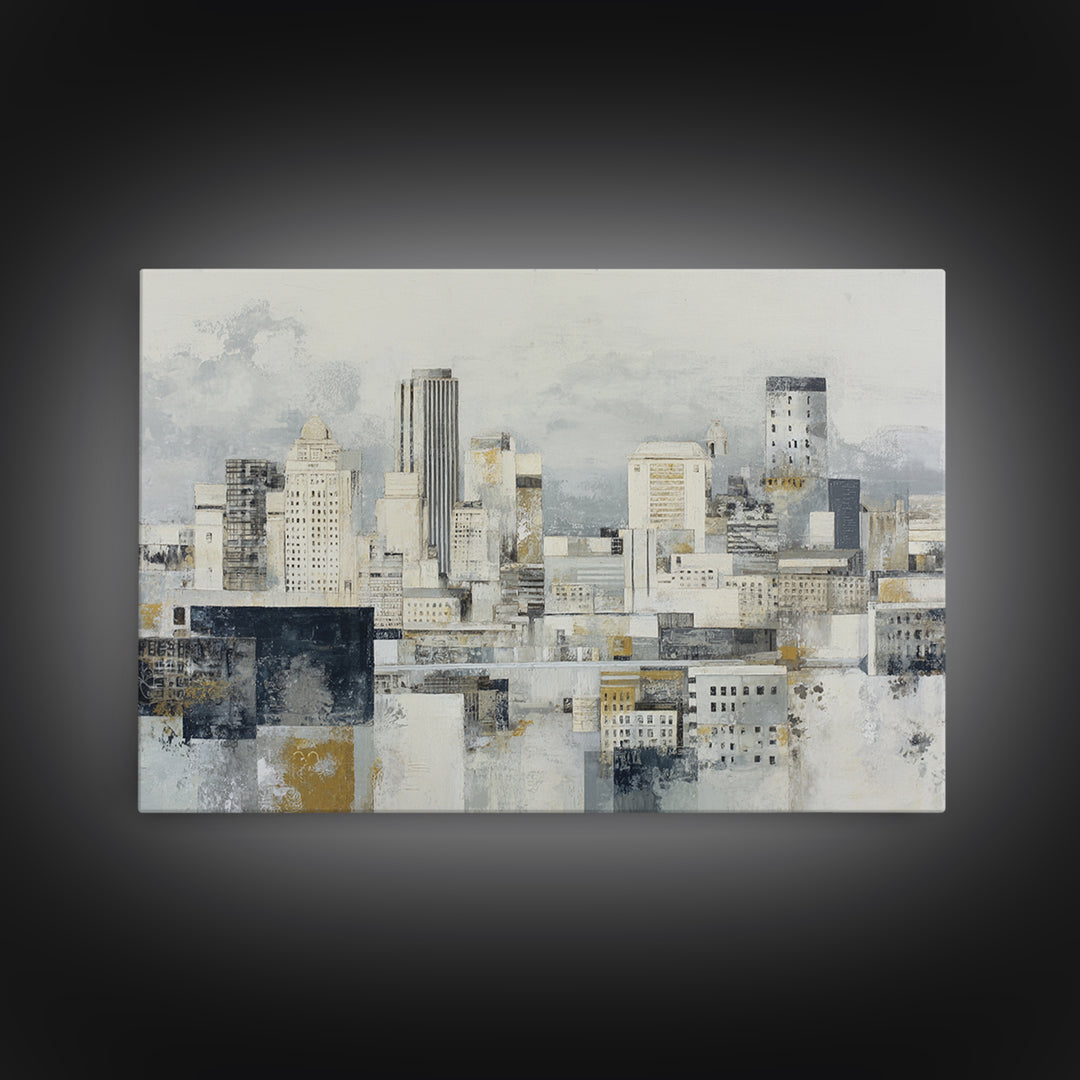 Large Neutral Texture Art for Professional Setting Framed Canvas Print, Office Art, Trendy Wall Art, Office Decor, OFF-3x2-97