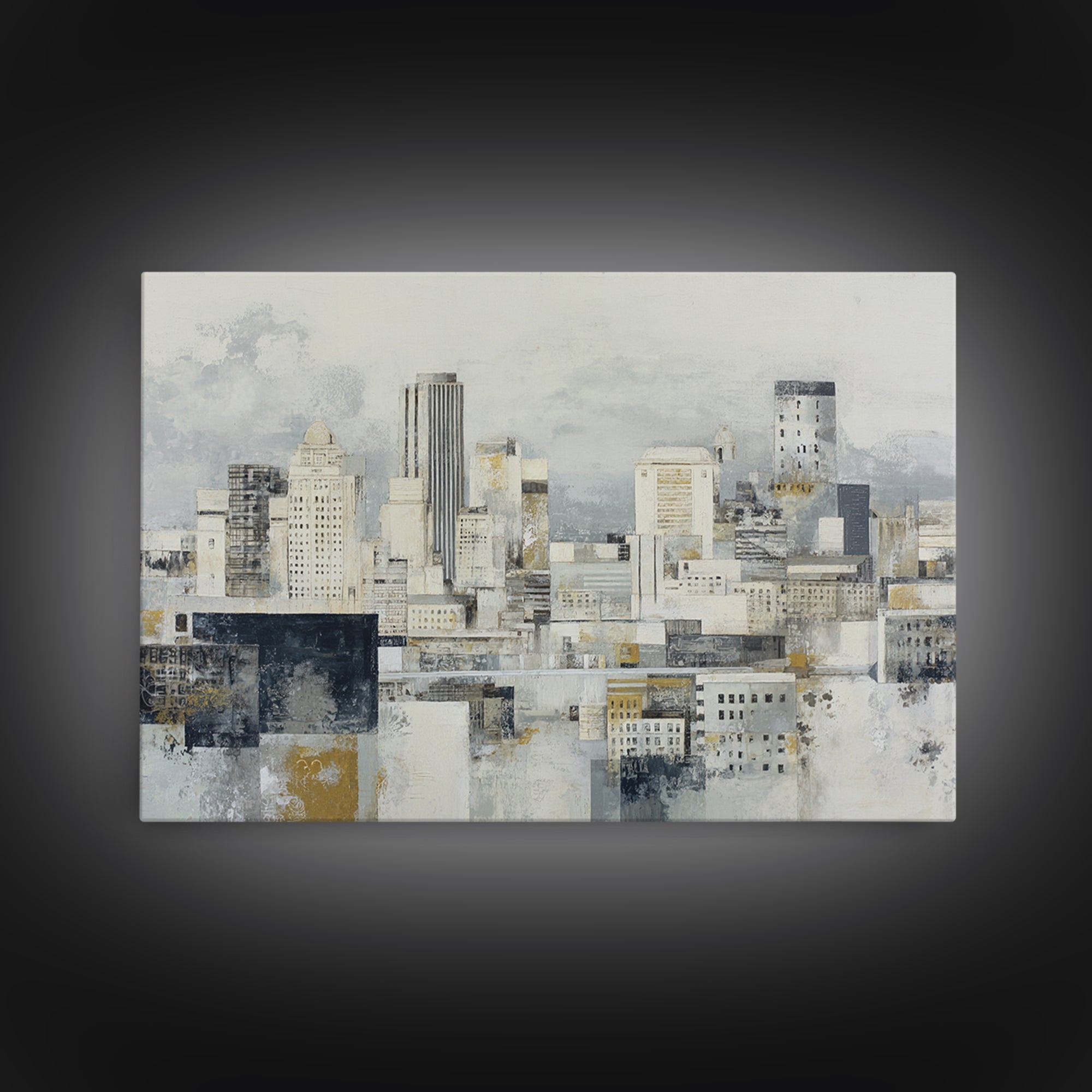 Large Neutral Texture Art for Professional Setting Framed Canvas Print, Office Art, Trendy Wall Art, Office Decor, OFF-3x2-97