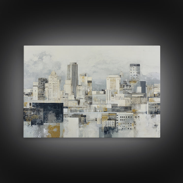 Large Neutral Texture Art for Professional Setting Framed Canvas Print, Office Art, Trendy Wall Art, Office Decor, OFF-3x2-97