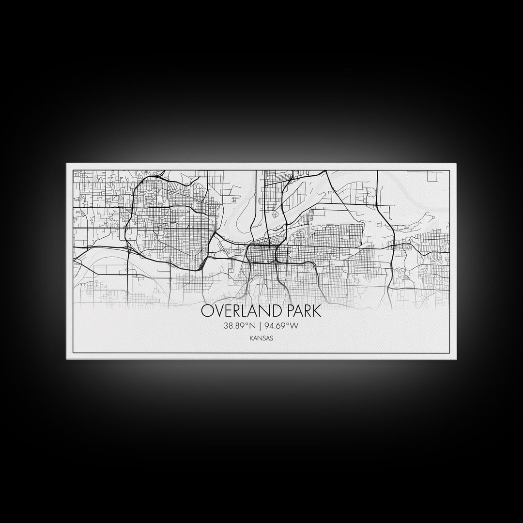 Overland Park City Map, Kansas Art, Map Print, Minimalist Wall Art, Wall Art, Canvas Art, Gift For Realtor, Boho Wall Hanging, Southern Art