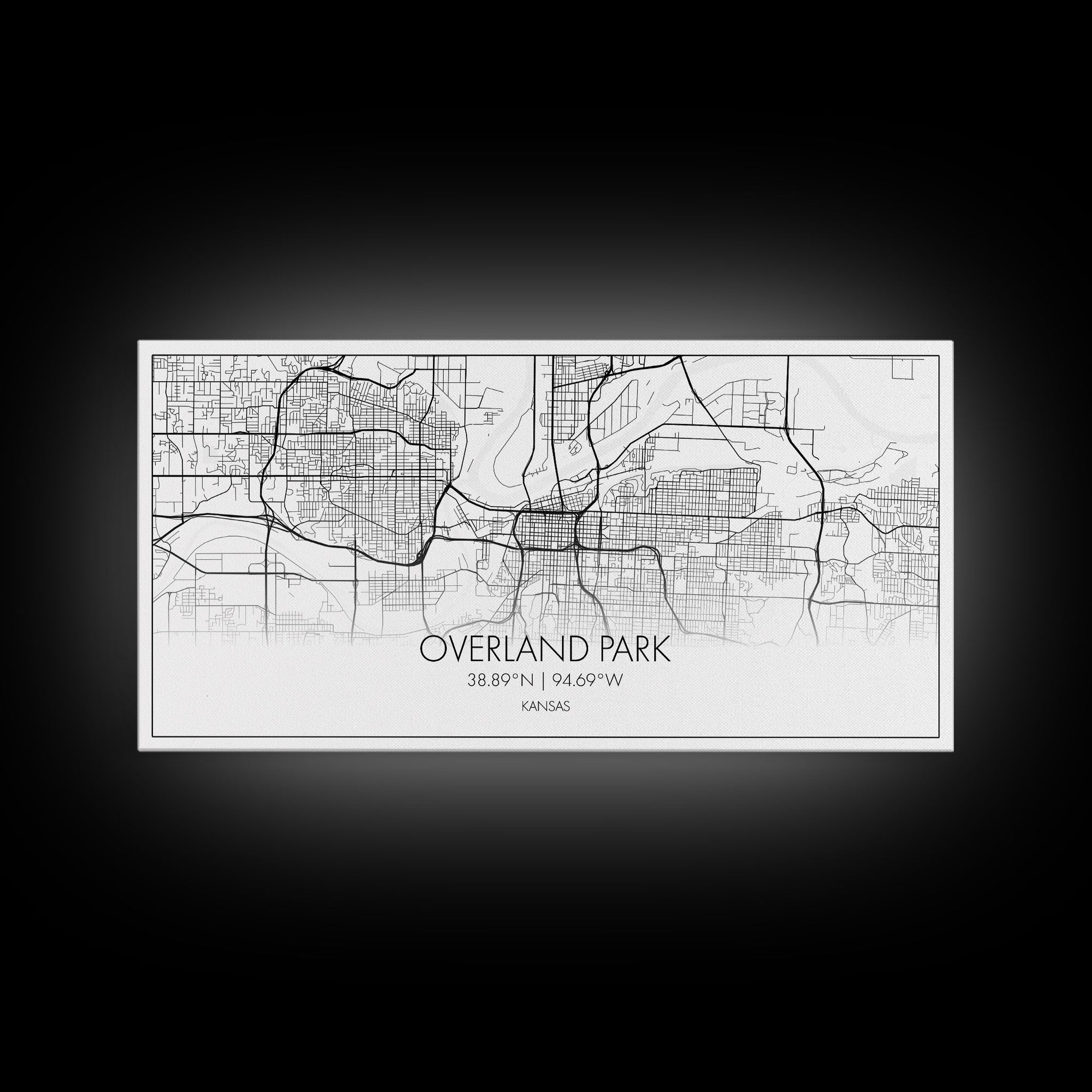 Overland Park City Map, Kansas Art, Map Print, Minimalist Wall Art, Wall Art, Canvas Art, Gift For Realtor, Boho Wall Hanging, Southern Art