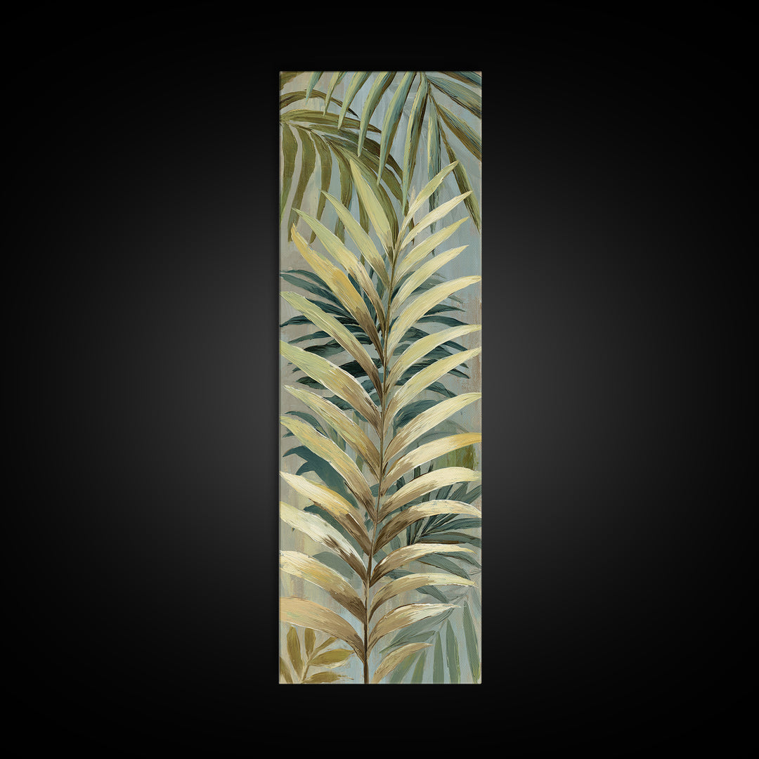 Tropical Palm Fronds Canvas Print, Patio Art, Statement Artwork, Patio Decor, Fine Art, Outdoor, Outdoor Decor, Metal Wall Art, PAT-1x3-13