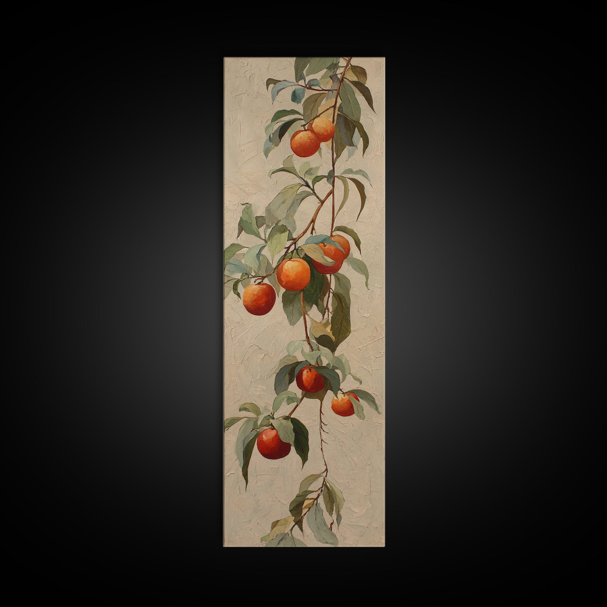 Orange Tree Branch Framed Canvas Print, Patio Art, Yard Decor, Patio Decor, Fine Art, Outdoor, Luxury Decor, Art Print, PAT-1x3-34