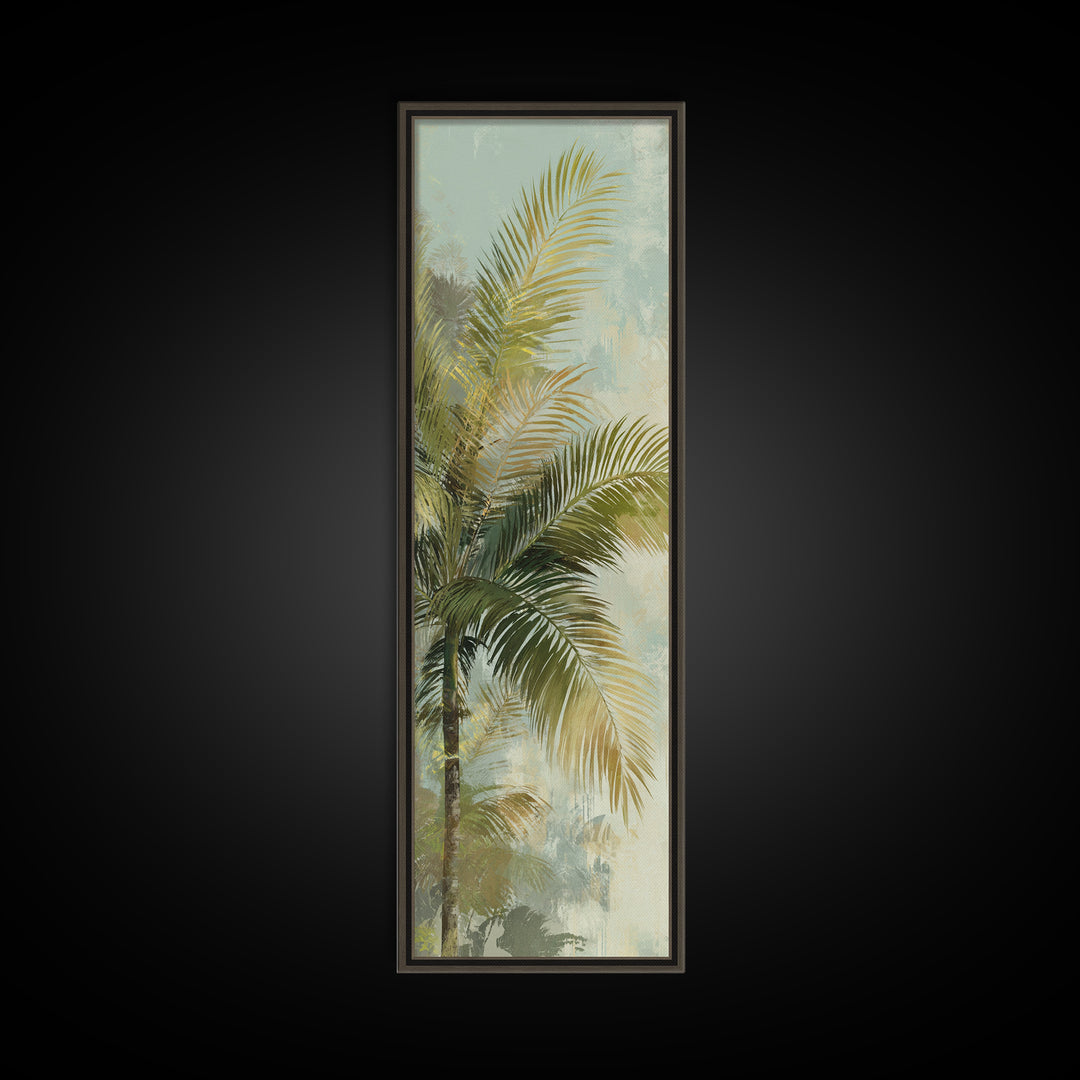 Tropical Palm Fronds Canvas Print, Patio Art, Statement Artwork, Patio Decor, Fine Art, Outdoor, Outdoor Decor, Metal Wall Art, PAT-1x3-37