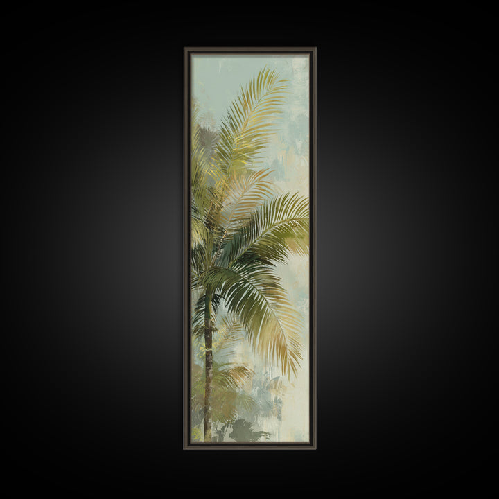 Tropical Palm Fronds Canvas Print, Patio Art, Statement Artwork, Patio Decor, Fine Art, Outdoor, Outdoor Decor, Metal Wall Art, PAT-1x3-37