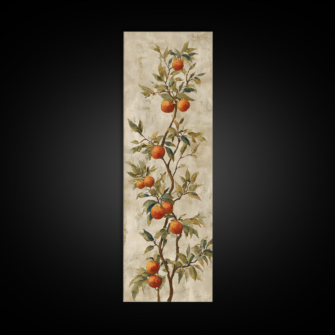 Orange Tree Branch Canvas Print, Patio Art, Gallery Decor, Patio Decor, Fine Art, Outdoor, Contemporary Art, Wall Art, PAT-1x3-82