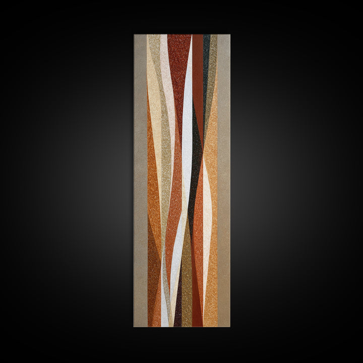 Warm Geometric Tile Pattern Framed Canvas Print, Patio Art, Outdoor Wall Art, Patio Decor, Fine Art, Outdoor, Porch Decor, PAT-1x3-84