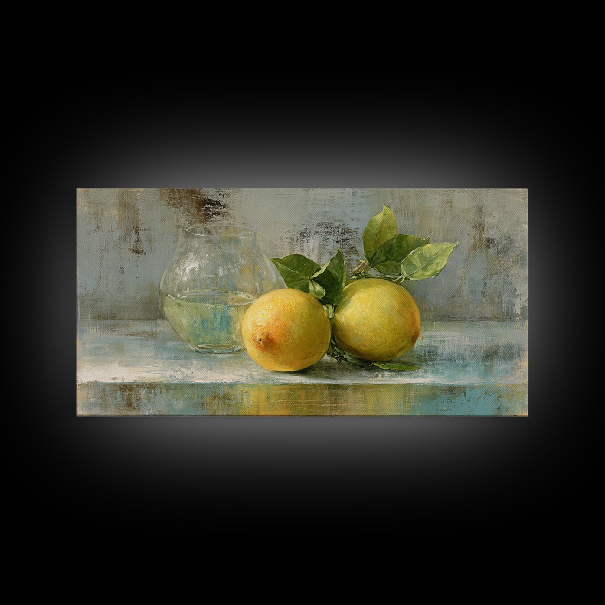 Outdoor Citrus Still Life Canvas Print, Patio Art, Garden Decor, Patio Decor, Fine Art, Outdoor, Beach Art, Beach House Decor, PAT-2x1-49