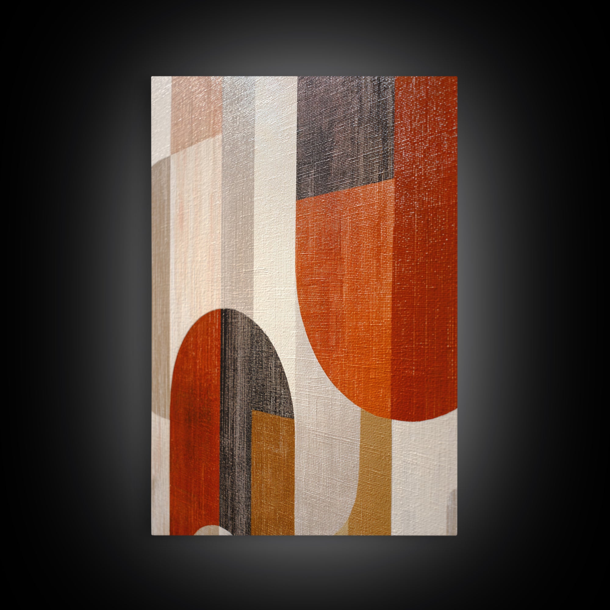 Warm Geometric Tile Pattern Framed Canvas Print, Patio Art, Neutral Decor, Patio Decor, Fine Art, Outdoor, Wall Art, Home Decor, PAT-2x3-56