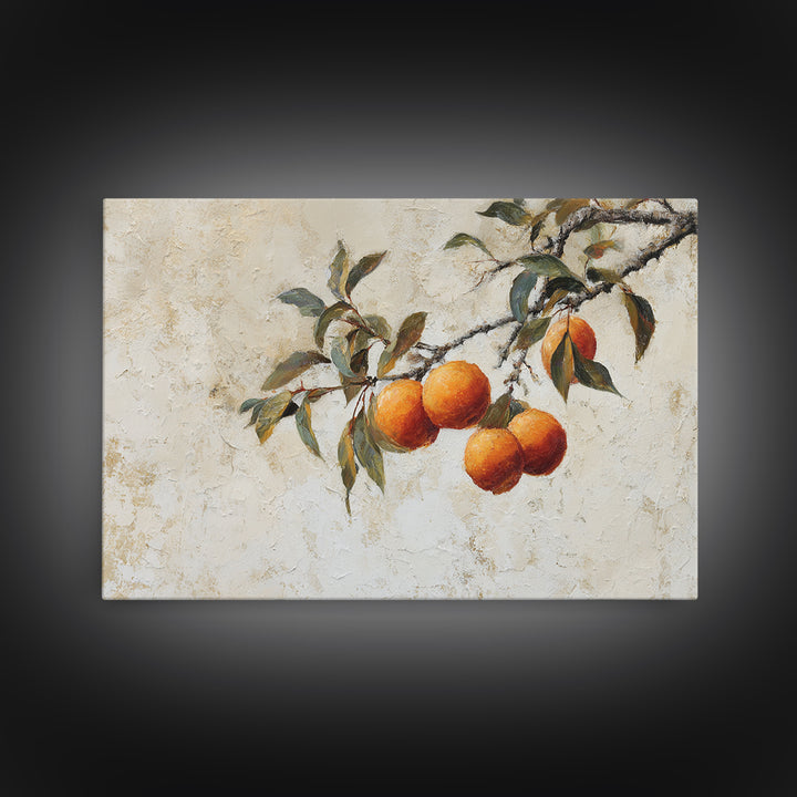 Orange Tree Branch Canvas Print, Patio Art, Western Decor, Patio Decor, Fine Art, Outdoor, Floral Art, Lake House Decor, PAT-3x2-26