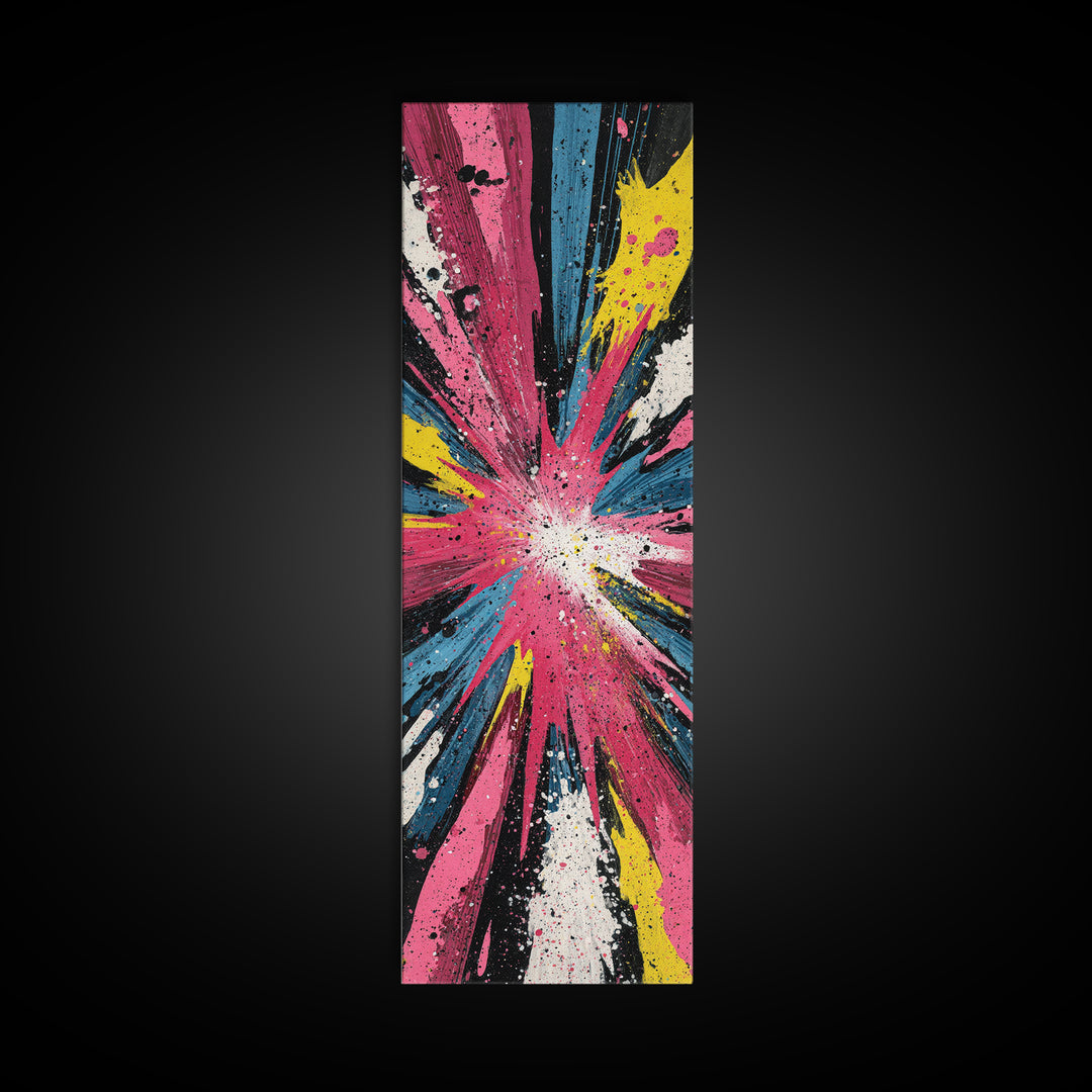 Exploding Starburst Shapes Without Text Canvas Print, Pop Art, Fine Art Print, Living Room Decor, Abstract Art, Pop, Poster, POP-1x3-94