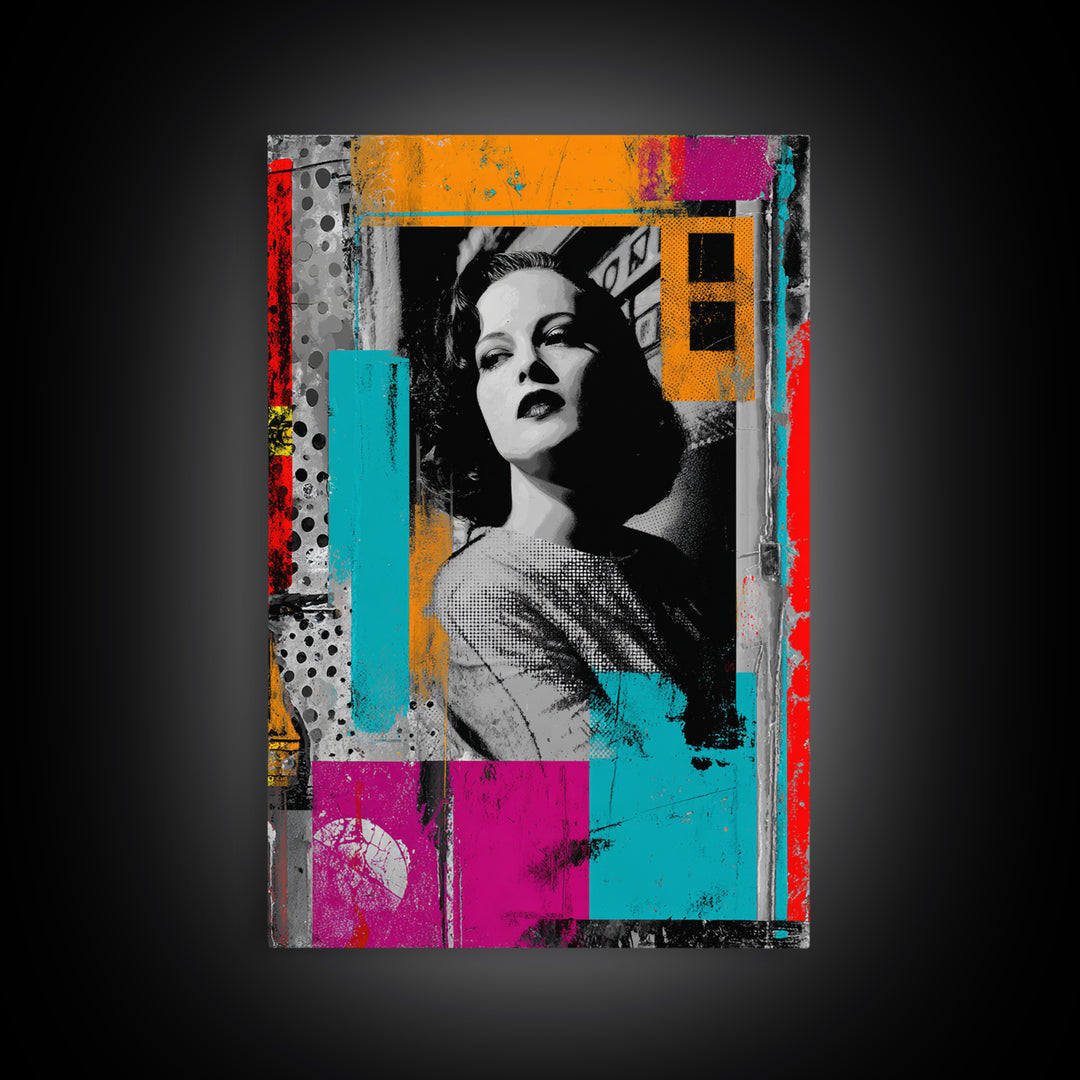 Lipstick and Perfume Fashion Still Life Framed Canvas Print, Pop Art, Statement Artwork, Living Room Decor, Fine Art, Pop, POP-2x3-4