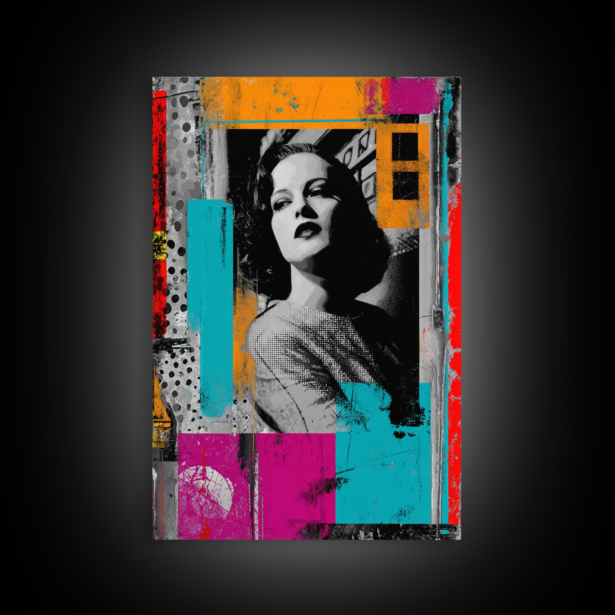 Lipstick and Perfume Fashion Still Life Framed Canvas Print, Pop Art, Statement Artwork, Living Room Decor, Fine Art, Pop, POP-2x3-4