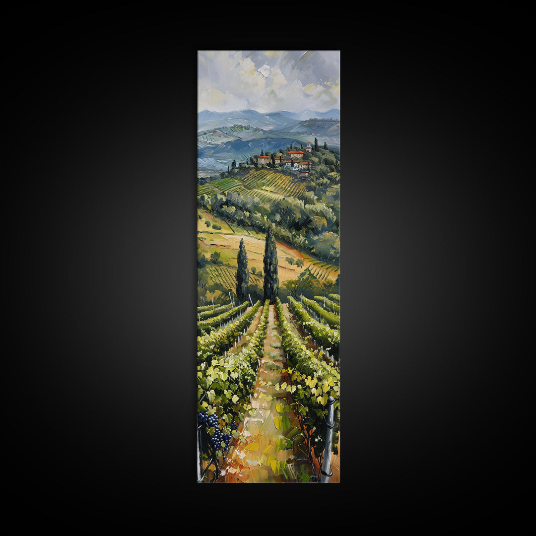 Italian Olive Fields, Framed Canvas print, Living Room Decor, Bedroom Decor, Beautiful Wall Art Painting, Wall hanging, Ready To Hang Art