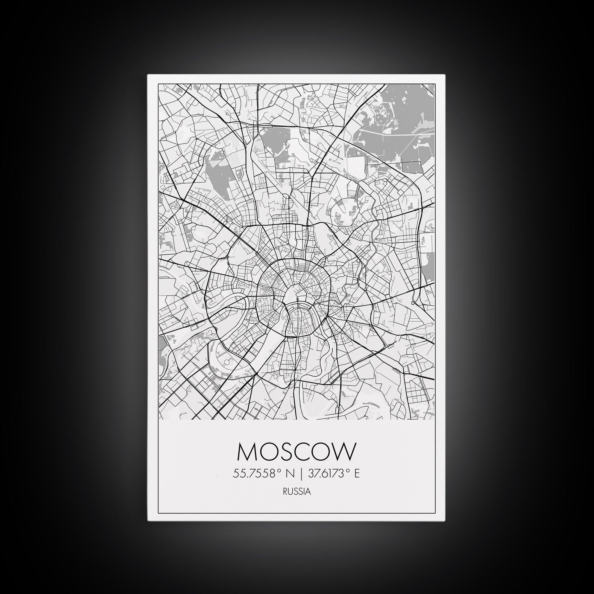 Moscow Street Map, Russia Map, Europe City Map Art, Modern Art, Wall Art, Canvas Print, Wall Art Prints, Gift For Husband, Travel Wall Décor