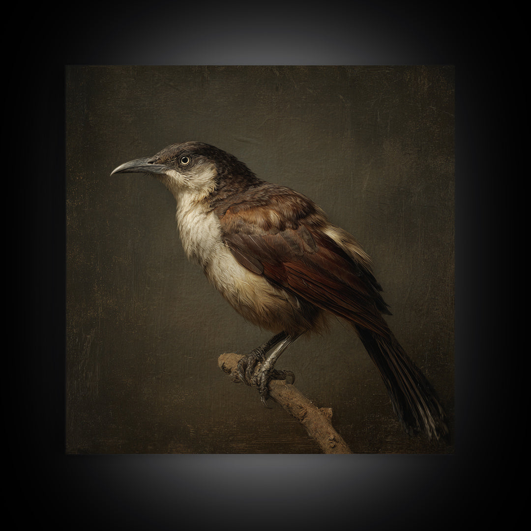 Old Master Bird Study Canvas Print, Renaissanceinspired Art, Floral Painting, Living Room Decor, Fine Art, Classic, Art Print, REN-1x1-95