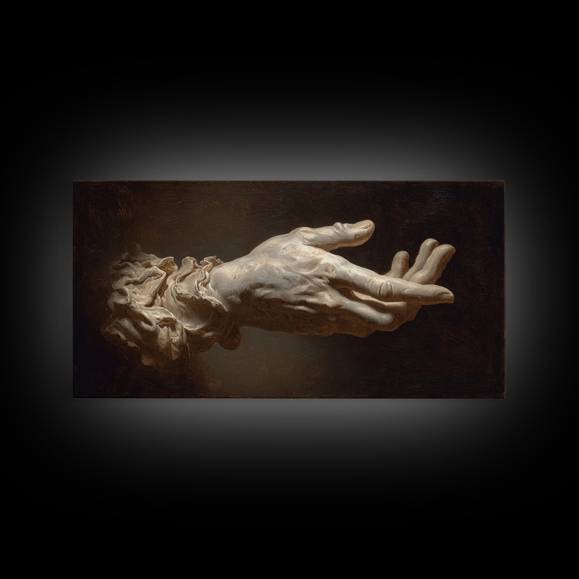 Classical Hands Study Canvas Print, Renaissanceinspired Art, Statement Artwork, Living Room Decor, Fine Art, Classic, REN-2x1-58
