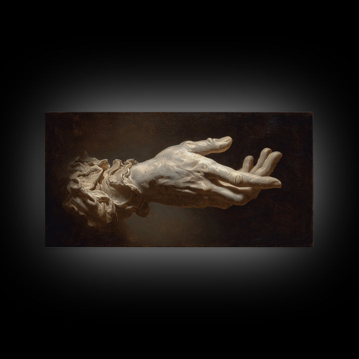 Classical Hands Study Canvas Print, Renaissanceinspired Art, Statement Artwork, Living Room Decor, Fine Art, Classic, REN-2x1-58