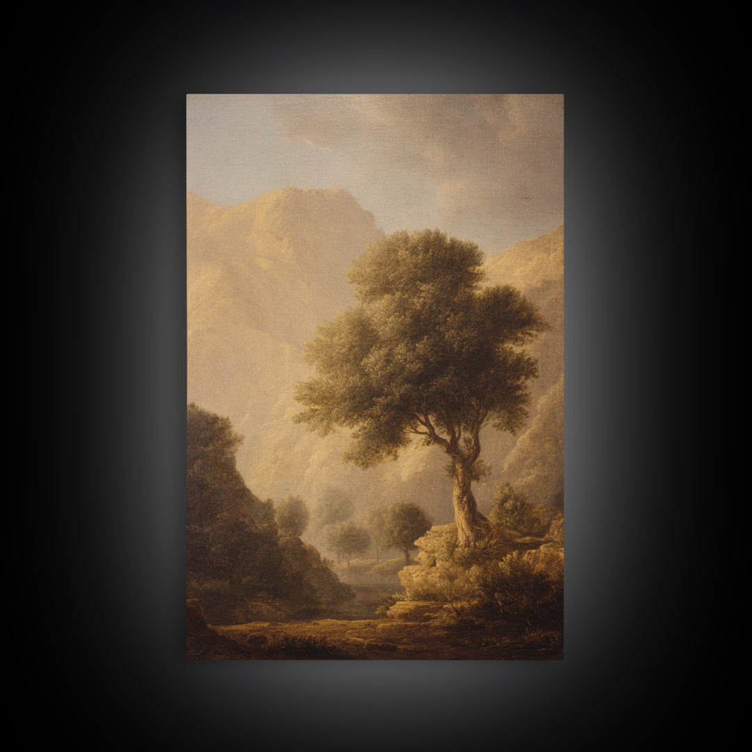 Biblical Desert Landscape Canvas Print, Renaissanceinspired Art, Gallery Decor, Living Room Decor, Fine Art, Classic, REN-2x3-5