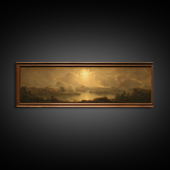 Biblical Desert Landscape Canvas Print, Renaissanceinspired Art, Wall Art Print, Living Room Decor, Fine Art, Classic, REN-3x1-61