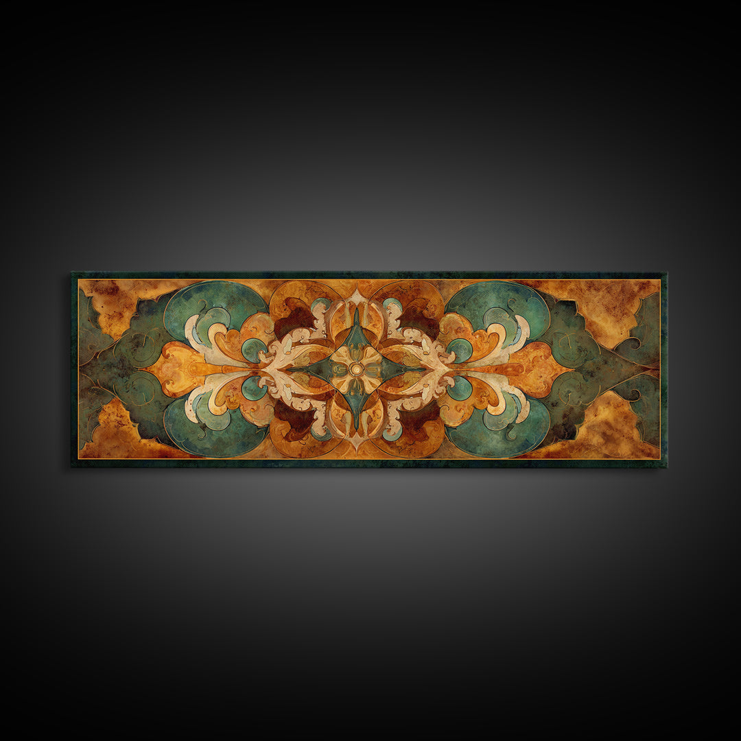 Fresco Celestial Ceiling Composition Framed Canvas Print, Renaissanceinspired Art, Yoga Wall Art, Living Room Decor, Classic, REN-3x1-7