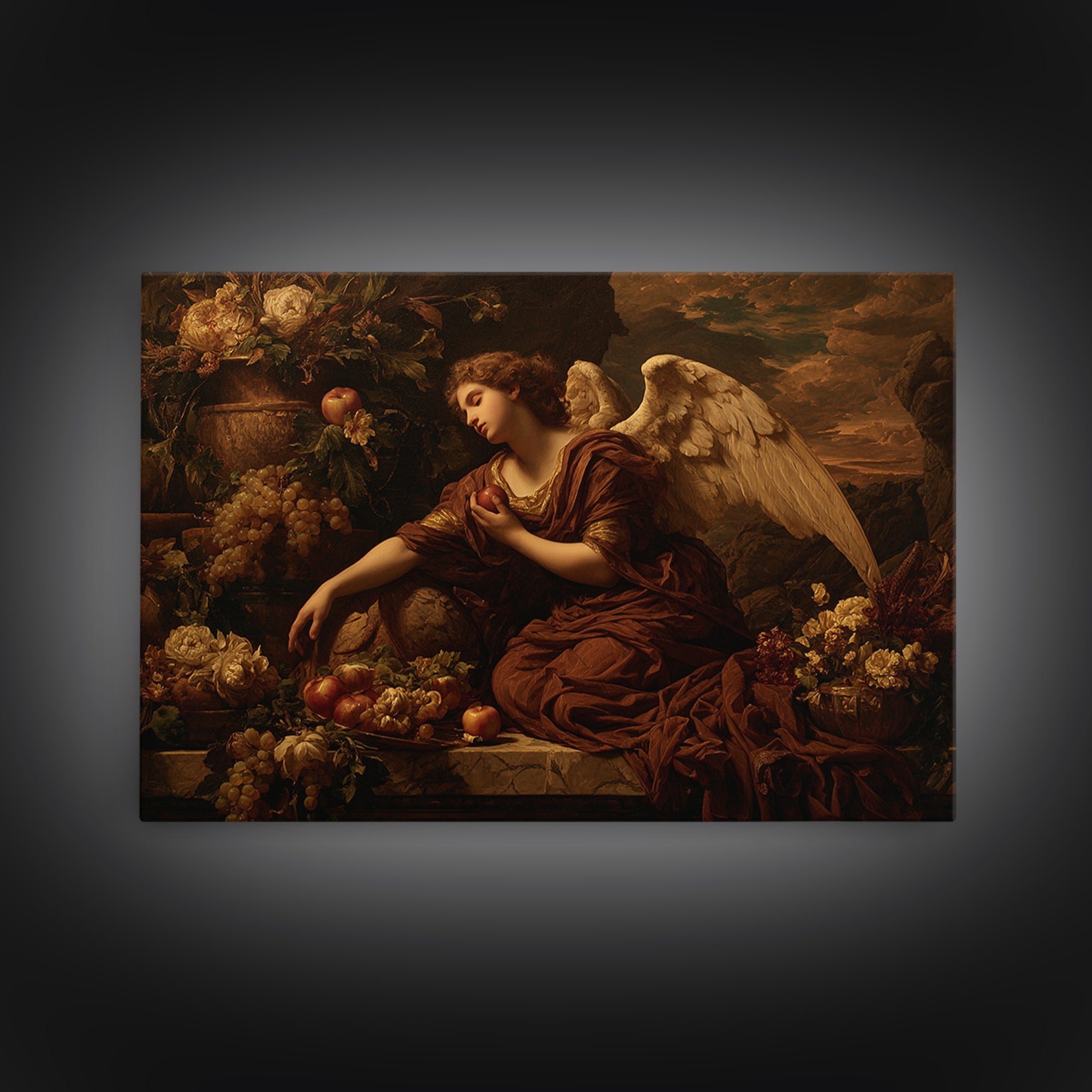 Classical Angel Study Canvas Print, Renaissanceinspired Art, Digital Print, Living Room Decor, Classic, Living Room Art, REN-3x2-54