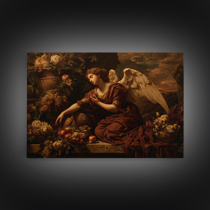 Classical Angel Study Canvas Print, Renaissanceinspired Art, Digital Print, Living Room Decor, Classic, Living Room Art, REN-3x2-54