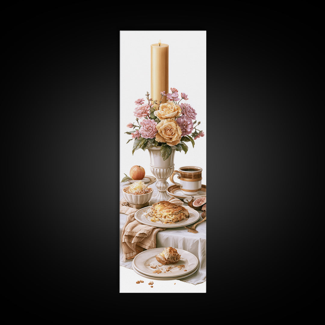 Elegant Table Objects Canvas Print, Restaurant Art, Kitchen Wall Art, Restaurant Decor, Fine Art, Bistro, Kitchen Wall Decor, RES-1x3-60