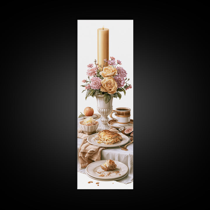 Elegant Table Objects Canvas Print, Restaurant Art, Kitchen Wall Art, Restaurant Decor, Fine Art, Bistro, Kitchen Wall Decor, RES-1x3-60