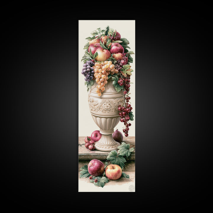 Classic Fruit Bowl Framed Canvas Print, Restaurant Art, Living Room Decor, Restaurant Decor, Fine Art, Bistro, Gallery Decor, RES-1x3-64