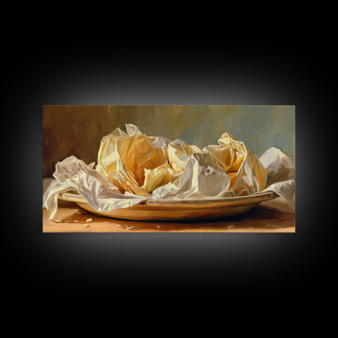 Ramen Bowl Rendered Framed Canvas Print, Restaurant Art, Contemporary Art, Restaurant Decor, Fine Art, Bistro, Kitchen Wall Art, RES-2x1-34