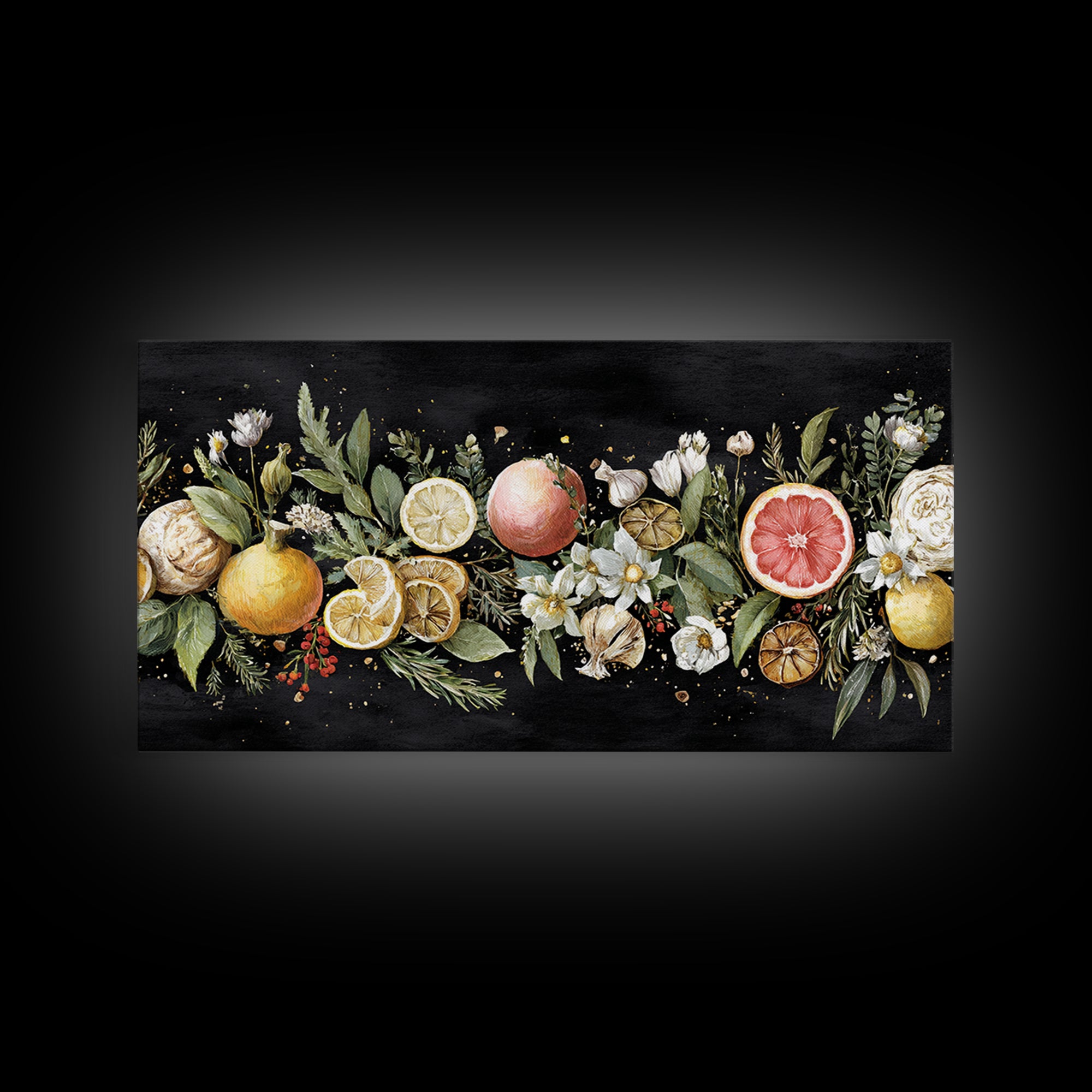 Blackboard Menu Feeling Without Readable Text Canvas Print, Restaurant Art, Canvas, Restaurant Decor, Fine Art, Bistro, RES-2x1-41