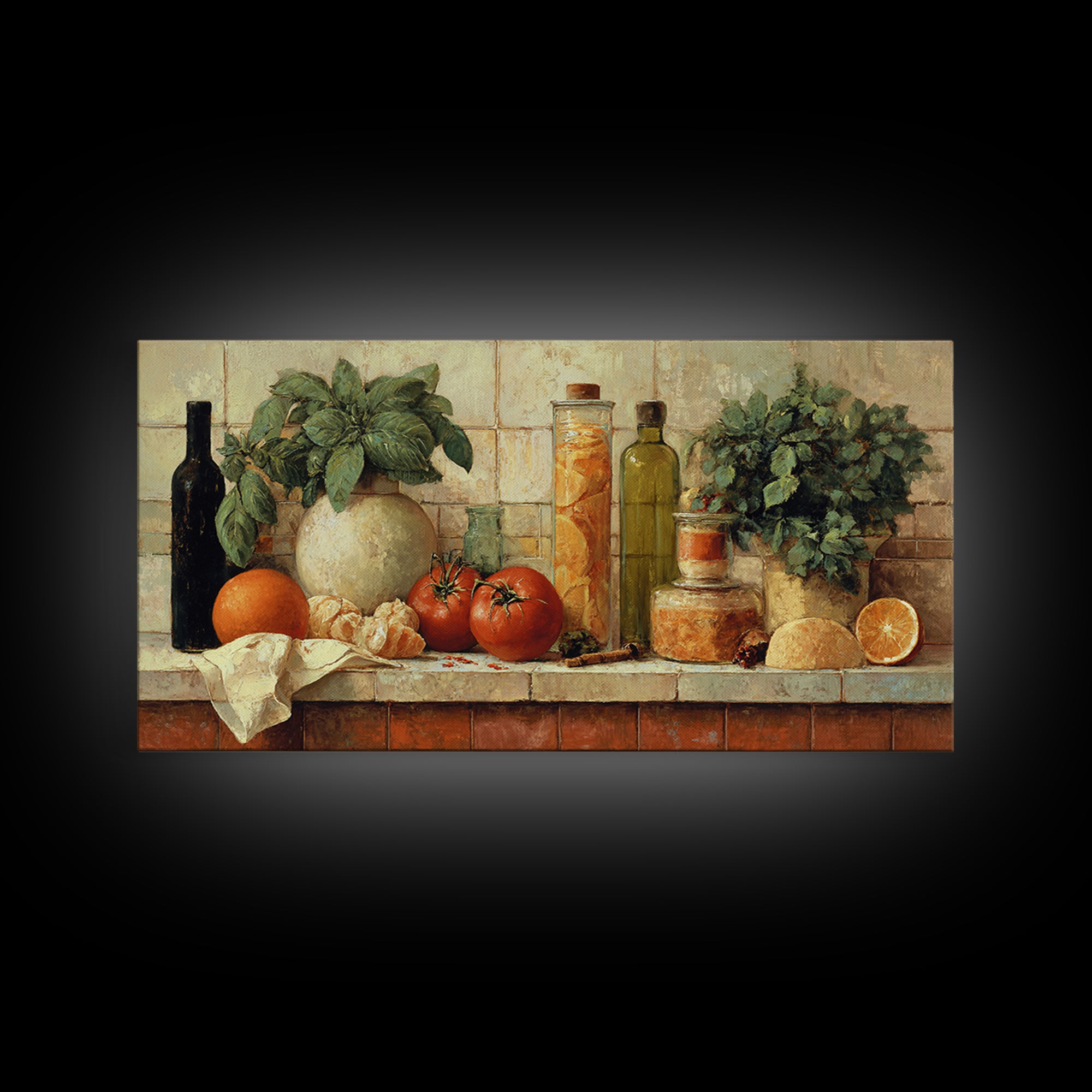 Cocktail and Citrus Bar Composition Framed Canvas Print, Restaurant Art, Kitchen Art, Restaurant Decor, Fine Art, Bistro, RES-2x1-55