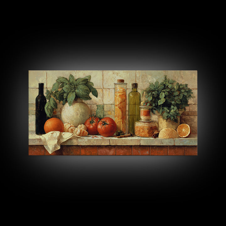 Cocktail and Citrus Bar Composition Framed Canvas Print, Restaurant Art, Kitchen Art, Restaurant Decor, Fine Art, Bistro, RES-2x1-55