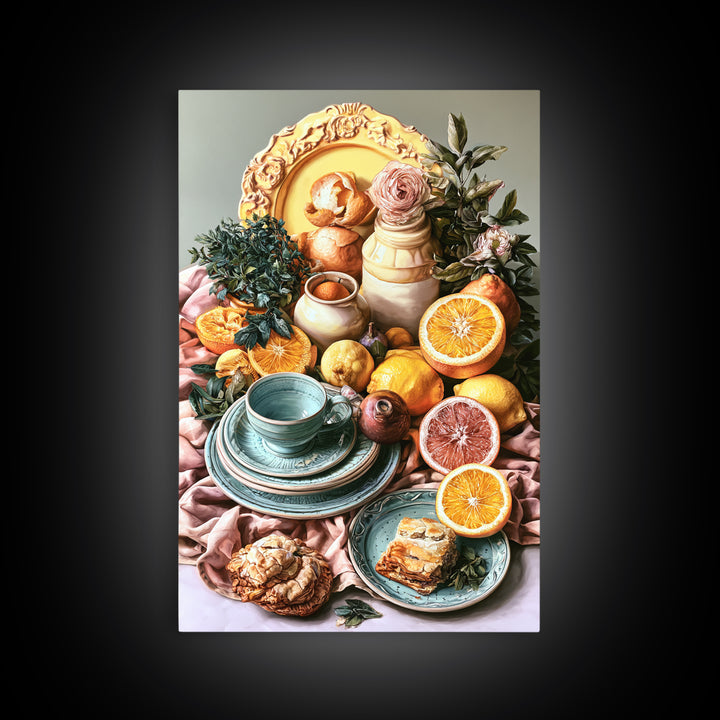 Cocktail and Citrus Bar Composition Canvas Print, Restaurant Art, Cool Wall Art, Restaurant Decor, Fine Art, Bistro, RES-2x3-91