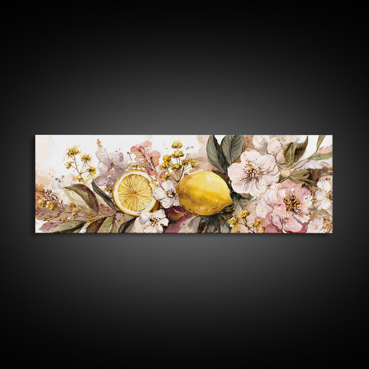 Fresh Fish with Lemon and Herbs Framed Canvas Print, Restaurant Art, Contemporary Art, Restaurant Decor, Fine Art, Bistro, RES-3x1-63