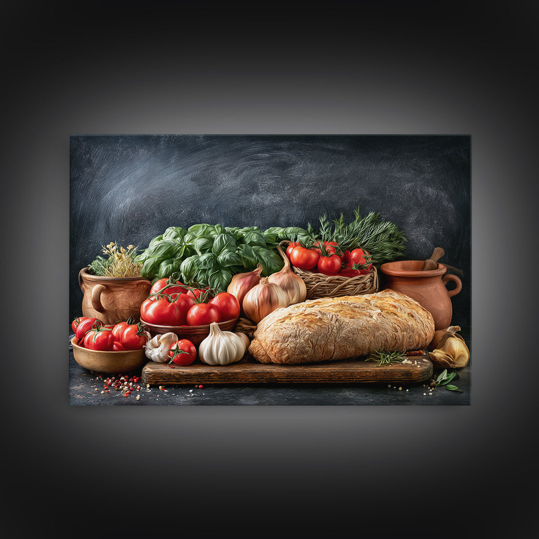 Blackboard Menu Feeling Without Readable Text Canvas Print, Restaurant Art, Neutral Decor, Restaurant Decor, Fine Art, Bistro, RES-3x2-49