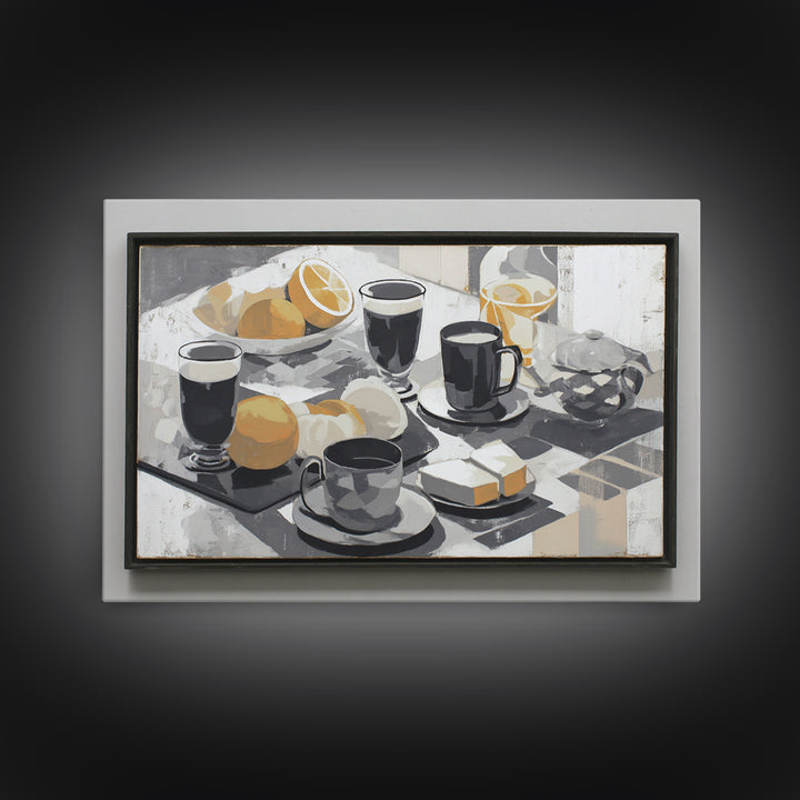 Cocktail and Citrus Bar Composition Framed Canvas Print, Restaurant Art, Canvas Print, Restaurant Decor, Fine Art, Bistro, RES-3x2-63