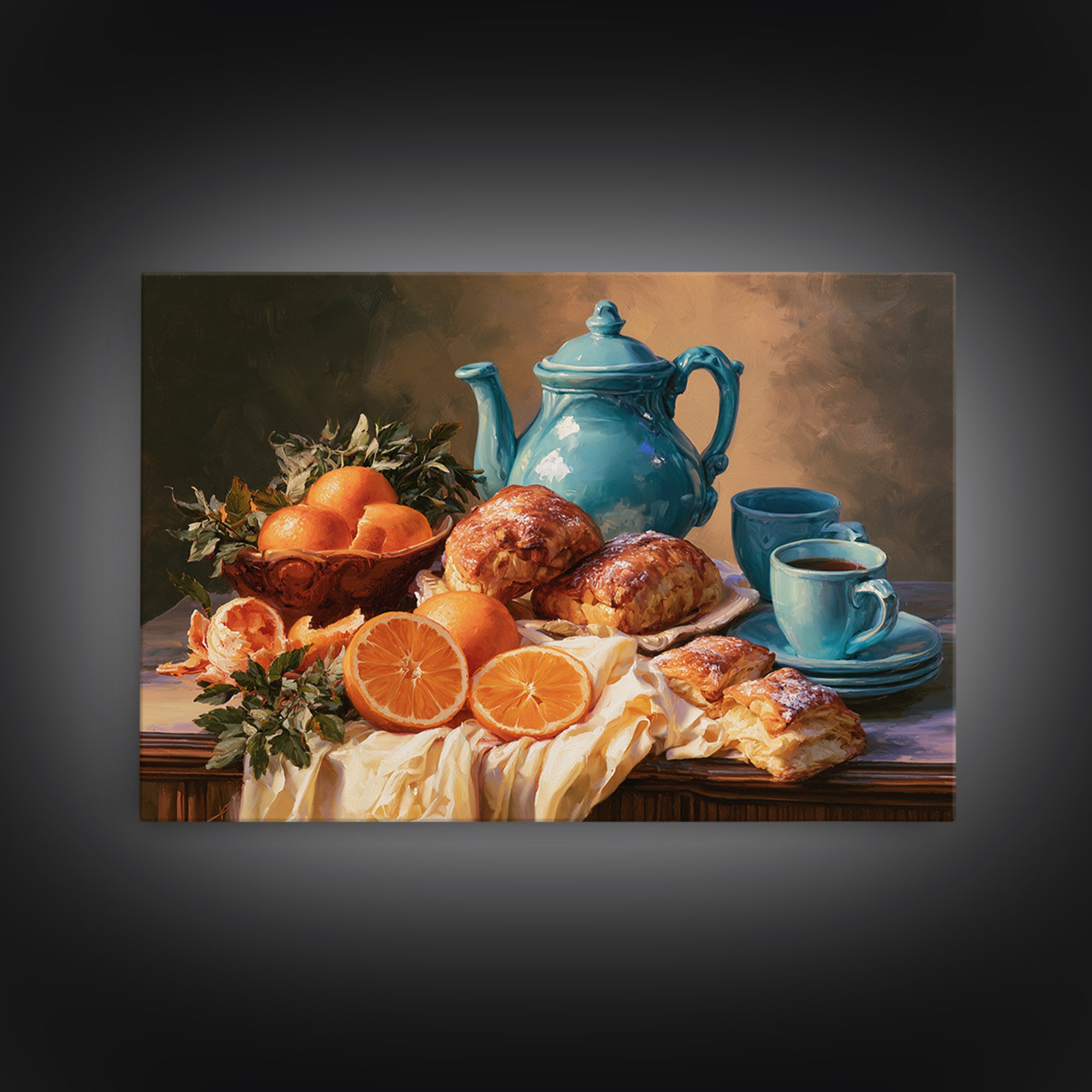 Abstract Appetite Friendly Red and Orange Shapes Framed Canvas Print, Restaurant Art, Gallery Decor, Restaurant Decor, Bistro, RES-3x2-69