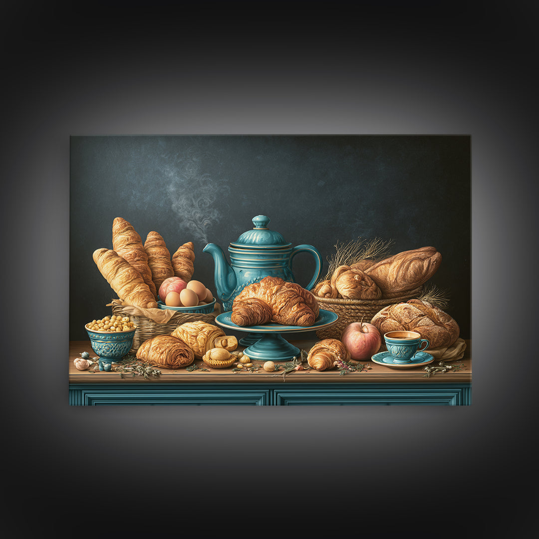 Blackboard Menu Feeling Without Readable Text Canvas Print, Restaurant Art, Luxury Decor, Restaurant Decor, Bistro, RES-3x2-97